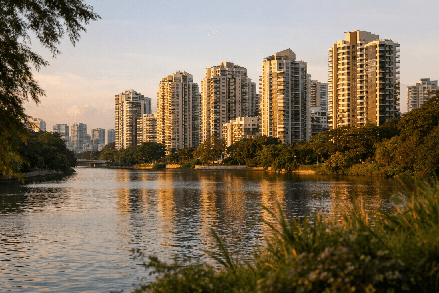 Singapore's private residential skyline, illustrating the question of how much property foreigners own.